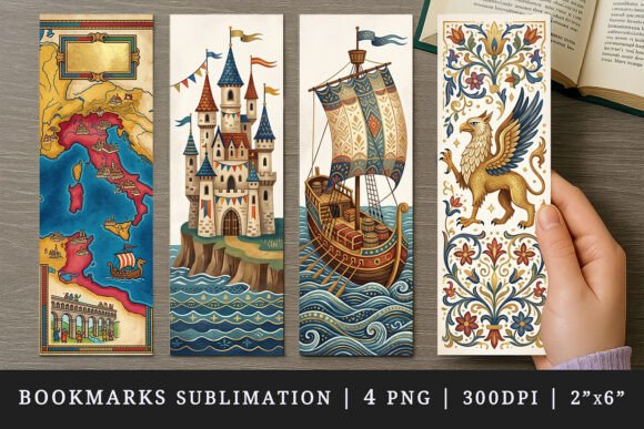 Download Historical Bookmark Design Set - Premium Bundle