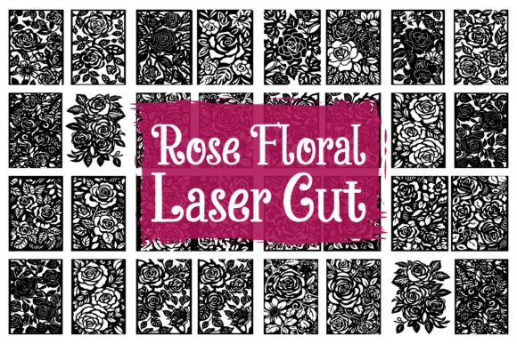 Download Elegant Rose Floral SVG Laser Cut - Elegant rose Collection
