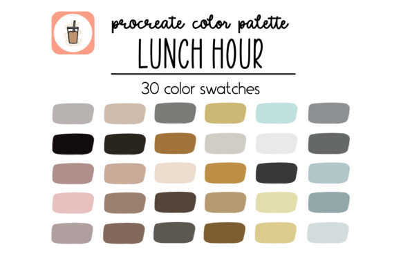 Download Lunch Hour Boho Vibes Procreate Palette - Boho vibes Collection